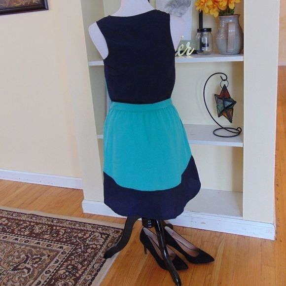 *296 Merona Color-Block Midi Dress w/ POCKETS - Picture 2 of 6